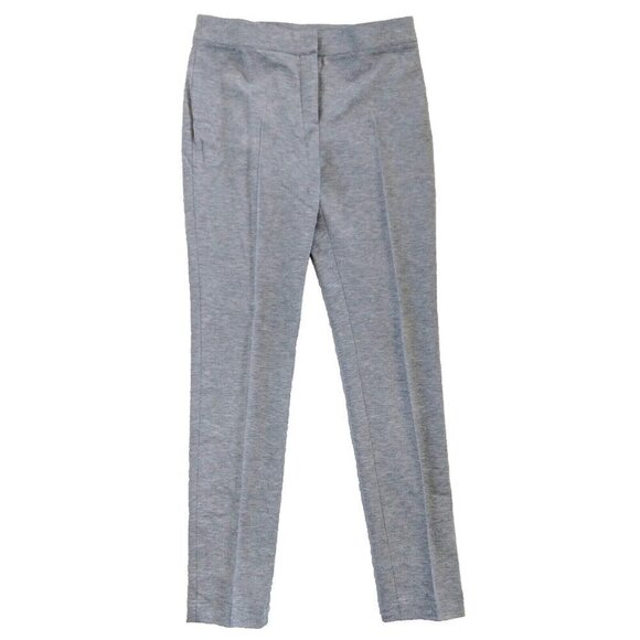 Akris Mara Slim Leg Stretch Jersey Pants Size 6 New Charcoal Gray Tapered Leg - Picture 1 of 11